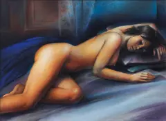 Nude by Cesar Legaspi, pastel on paper, sold Jul 2016