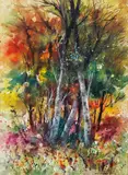 Antonio Ko Jr., Trees, watercolor on paper