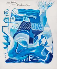 David Medalla, Berlin, oil on canvas