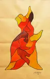 H.R. Ocampo, Untitled, watercolor on paper