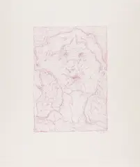 Tantchen by Horst Janssen, 1966, Farblithografie auf Velin, sold Jan 2023