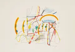 Peter Brüning, Ohne Titel, 1964, Farbserigrafie auf Velin
