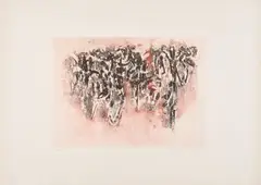 Peter Brüning, Ohne Titel, 1959, Farbradierung auf Bütten