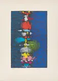 Max Ackermann, Farbturm II, 1961, Farbserigrafie auf Bütten