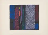 Max Ackermann, Noturno, 1958, Farbserigrafie auf Bütten