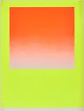 Rupprecht Geiger, Leuchtrot-orange auf leuchtgelb, 1967, Farbserigrafie auf Velin