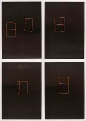 Günther Förg, Konvolut von 4 Holzschnitten, 1991, Jeweils Farblinolschnitt auf strukturiertem Papier
