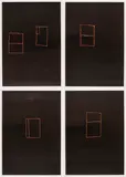 Günther Förg, Konvolut von 4 Holzschnitten, 1991, Jeweils Farblinolschnitt auf strukturiertem Papier