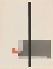László Moholy-Nagy, Ohne Titel (Komposition), Um 1923, Farblithografie auf festem Japan