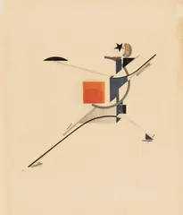 El Lissitzky, Neuer, 1923, Farblithografie auf festem Velin