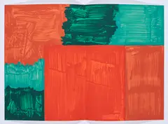 Ulrich Erben, Par Terre, 1998, Mappe mit 4 Farbserigrafien auf Velin (Doppelbögen)