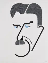 Walter Dexel, Der Staatsmann (Franz von Papen), 1970, Farbserigrafie auf Velin
