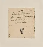 Horst Janssen, Ich bin dumm, alle sind dümmer der Dümmste weiß alles, 1984, Farbradierung auf Japan
