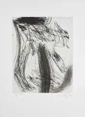 Ohne Titel by Walter Stöhrer, 1987, Mappe mit 1 Farbradierung auf Bütten, sold Mar 2022