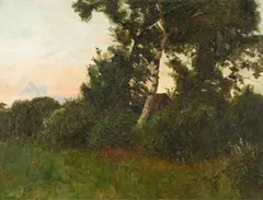 Sommerabend by Otto Modersohn, 1886, Öl auf Leinwand, sold Jun 2022