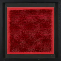 Bernard Aubertin, "Clous", 1968, Nagelrelief, rot bemalt