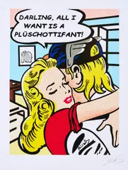 Otto Waalkes, Darling, all I want is a Plüschottifant, Farbserigrafie auf Papier