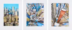 Gottfried Salzmann, New York Deluxe, 2017, Jeweils: 3D- Konstruktion auf leichtem Karton