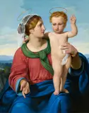 Friedrich Wilhelm Schadow, Maria mit dem segnenden Christusknaben, Öl auf Leinwand