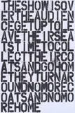 Felix Gonzalez-Torres und Christopher Wool, Ohne Titel (The Show Is Over), 1993/2018-19, Offset auf leichtem Karton