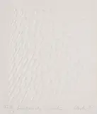 Diagonale Struktur by Günther Uecker, 1983, Prägedruck auf Büttenkarton, sold Mar 2022
