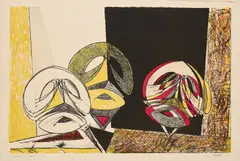 Masques by Max Ernst, 1950, Farblithografie auf Velin, sold May 2022
