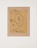 Max Ernst, Ohne Titel, 1972, Farbradierung mit Aquatinta auf braunem Japan