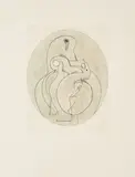 Max Ernst, A l'intérieur de la vue: L'oeuf, 1972, Farbradierung auf Velin