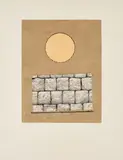 Max Ernst, Le plus beau mur de mon royaume (Die schönste Mauer meines Königreiches), 1972, Farbaquatintaradierung und Prägedruck auf Velin