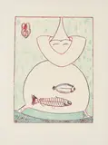Max Ernst, Aus: Pierre Hebey, festin, 1974, Farblithografie auf Bütten