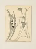 Max Ernst, Aus: Pierre Hebey, festin, 1974, Farblithografie auf Bütten