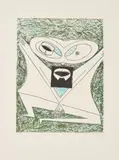 Max Ernst, Aus: Pierre Hebey, festin, 1974, Farblithografie auf Bütten