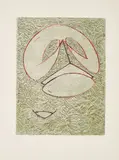 Max Ernst, Aus: Pierre Hebey, festin, 1974, Farblithografie auf Bütten