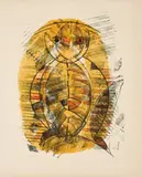 Max Ernst, Hibou-Arlequin, 1955, Farblithografie auf RIVES (Wasserzeichen)
