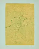 Max Ernst, Aus: Alain Bosquet, Paroles peintes, 1959, Farbradierung auf Japanpapier