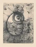Max Ernst, Hommage á Rimbaud, 1961, Farbaquatintaradierung auf Arches Velin (Wasserzeichen)