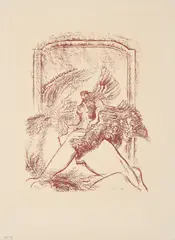 Max Ernst, Sphinx, 1939, Farblithografie auf Velin