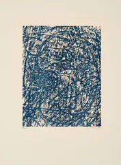 La forêt bleue by Max Ernst, 1962, Farblithografie auf RIVES (Wasserzeichen), sold May 2022