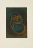 Max Ernst, Aus: Hans Neuenfels, Mundmiindig, 1963, Farbaquatintaradierung auf Velin