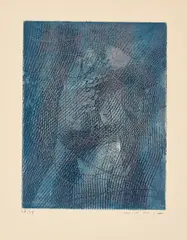 Cosmos by Max Ernst, 1963, Farbaquatintaradierung auf RIVES (Wasserzeichen), sold May 2022