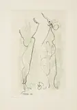 Max Ernst, Aus: Jacques Prevert, Les chiens ont soif, 1964, Farbradierung auf RIVES (Wasserzeichen)