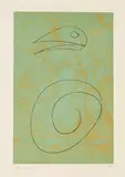 Max Ernst, Oiseau vert, 1965, Farbaquatintaradierung auf Velin