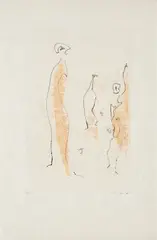 Ohne Titel by Max Ernst, 1965, Farbradierung auf Japan, sold May 2022
