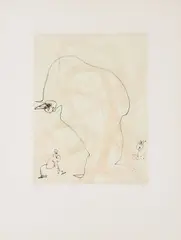 Bonjour by Max Ernst, 1966, Farbradierung auf Velin, sold May 2022