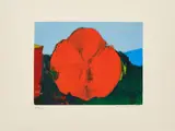 Max Ernst, Rote Blume II, 1966, Farbserigrafie auf Bütten