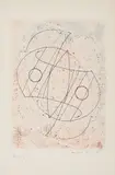 Max Ernst, Aus: Roger Caillois, Obliques, 1967, Farbradierung auf Buchseite
