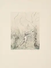 Ohne Titel by Max Ernst, 1961/1968, Farbradierung auf Velin, sold Jan 2023