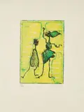 Max Ernst, Aus: Le Rire des Poètes, 1969, Farblithografie auf feinem Japan