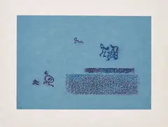 Aus: Max Ernst, Écritures by Max Ernst, 1970, Farbradierung auf Japan, sold May 2022