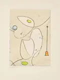 Max Ernst, La cloche rouge, 1970, Farbradierung auf Velin